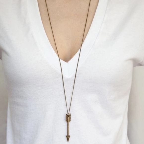 Sweater Length Arrow Necklace - Picture 3 of 4